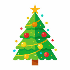 christmas tree vector illustration