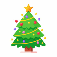 christmas tree vector illustration