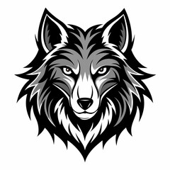 wolf head vector