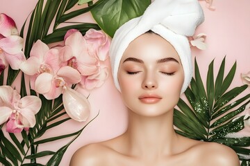 A skin care massage , Generative AI	