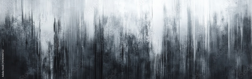 Fototapete Elegant strokes create a muted gray abstract landscape with distinct vertical lines and soft textures for a calming atmosphere