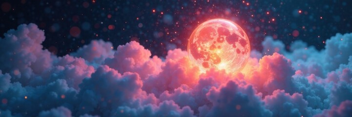 Obraz premium Ethereal mist swirling around a glowing sphere, ambient, music