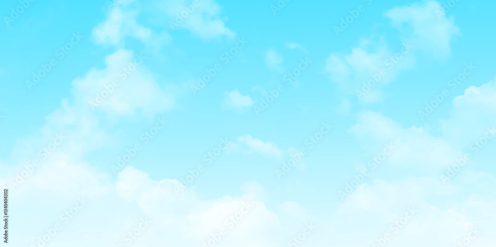 Wall mural fluffy clouds. clouds with blue sky during sunny day
