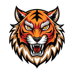Fototapeta premium head of tiger mascot vector illustration design