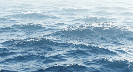 Serene Ocean Waves Blue Water Texture Natural Background