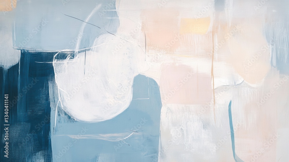 Fototapete dreamy abstract design featuring soft pastel blues and gentle textures creating a calming visual exp