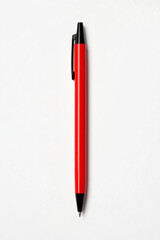 Studio shot of red felt-tip pen on white Background
