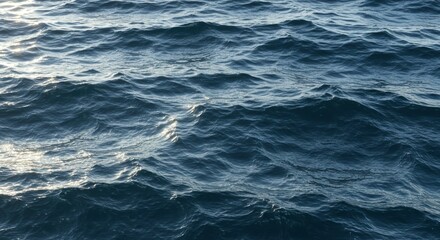 Deep Blue Ocean Water Texture Serene Waves Ripples and Aquatic Surface Background