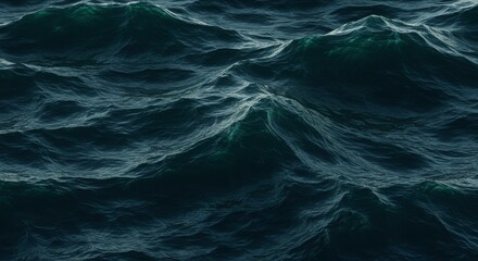 Dramatic Dark Ocean Waves Deep Blue Sea Texture Water Surface Background
