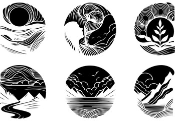 Vintage tattoo tribal design vector illustration art emblem silhouette style