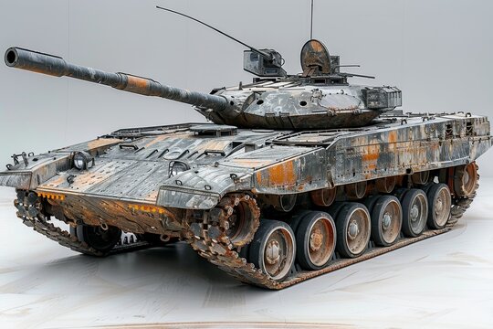 Isolated image of a bradley armored vehicle showcased against a pristine white background