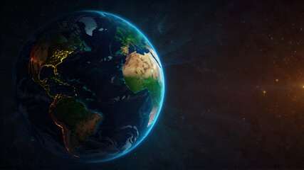 Fototapeta premium planet earth in space