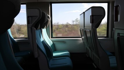 row of seats inside mayan train while moving (travel yucatan mexico) new railroad metro commuter tourist tourism travel line (maya culture) experience connection rails window riding