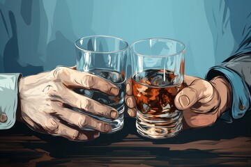 1970s inspired poster advocating for alcohol abuse awareness and prevention efforts