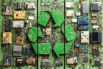 A concept image of an awareness and importance of management of e wastes