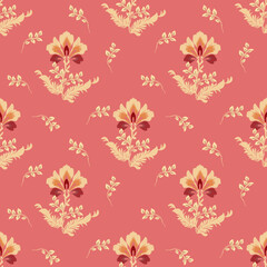 seamless floral pattern , Motif ethnic floral seamless textil, embroidery, print striped ornament floral, pattern, design for wrapping, silk, scarf, background, text