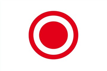 Red circle target on white background