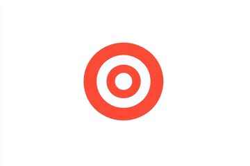 Simple red target on white background