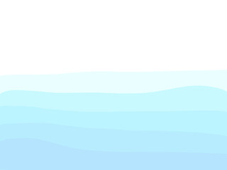 水彩・半透明・波の手描き水彩イラスト