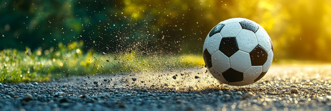 Soccer Ball in Motion Realistic Image