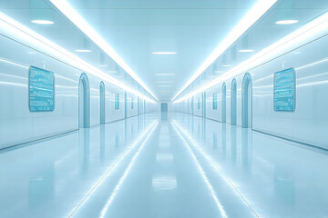 Futuristic Corridor 3D Illustration