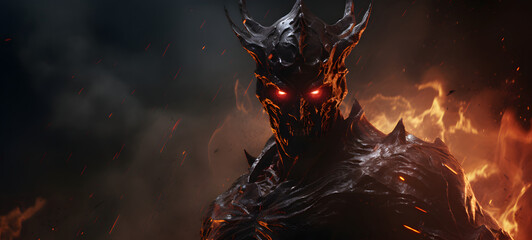 epic Devil battle Angry, ai generative