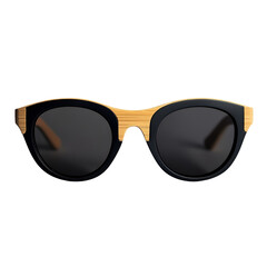 Black sunglasses isolated on transparent background, Stylish eyewear for summer protection and elegance.
