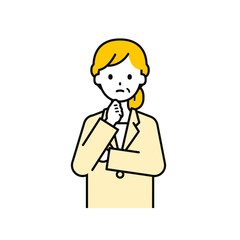 上半身のポーズ_シンプルなシニアの会社員の女性10