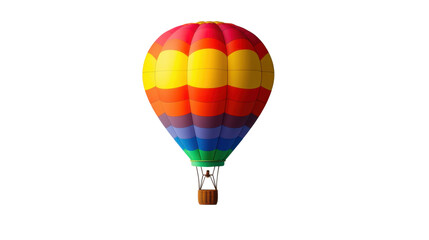 Obraz premium Colorful hot air balloon floating with transparent background