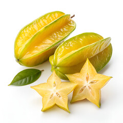 Fototapeta premium carambola on white background