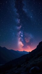 Naklejka premium Sparkling starry night with constellations shining in the vast blackness, night sky, universe