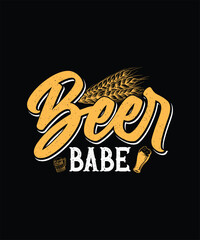 Beer T-shirt Design Beer Babe