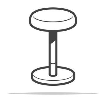 recommend clip art: Bar stool seat outline outline icon transparent vector isolated