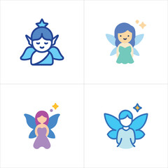 Fairy vector icon set