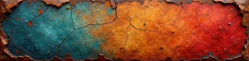 Worn leather overlay with cracks and frayed edges, cracked leather, distressed leather