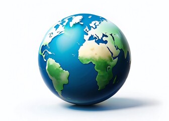 Fototapeta premium Minimalist Black and White Earth Globe Stock Photo - World Map Design