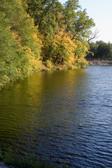 autumn landscape with river