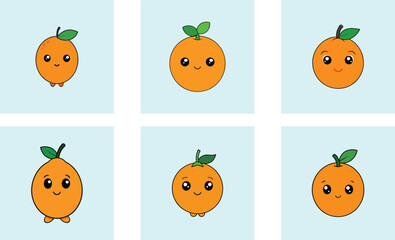 Cute kumquat cartoon vector