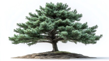 Obraz premium Majestic bonsai pine tree growing on a small mound of soil