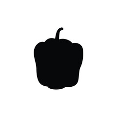 Black apple silhouette isolated on white background