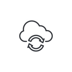 Cloud Synchronization line icon