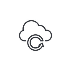 Disaster Recovery Cloud line icon