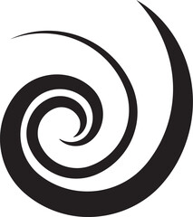 クールな渦のトライバルタトゥーイラスト