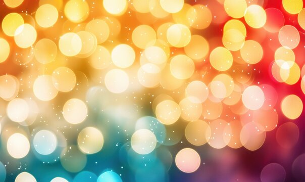 Colorful bokeh lights background with soft focus and vibrant hues for festive occasions