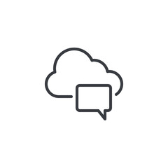 Cloud Based Collaboration line icon