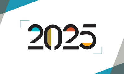 2025 design element idea with creative unique, simple, modern concept high resolution stock-vector