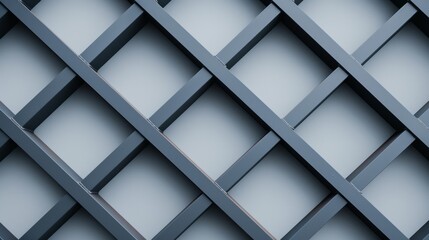 Obraz premium A reinforced steel structure under construction symbolizes growth and industrial strength. High-resolution steel textures with sharp architectural lines.