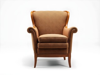 Retro Charm: Mid-Century Modern Armchair in Burnt Orange &ndash; Stylish Vintage Seating