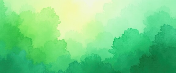 Obraz premium Abstract Green Watercolor Gradient Background