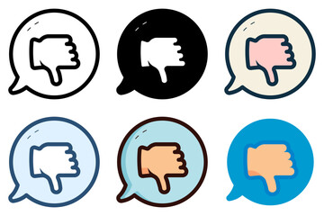 thumb down disapproval response icon vector illustration